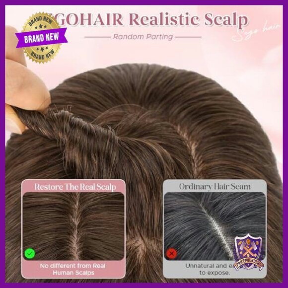 Real Human Hair Topper 10\